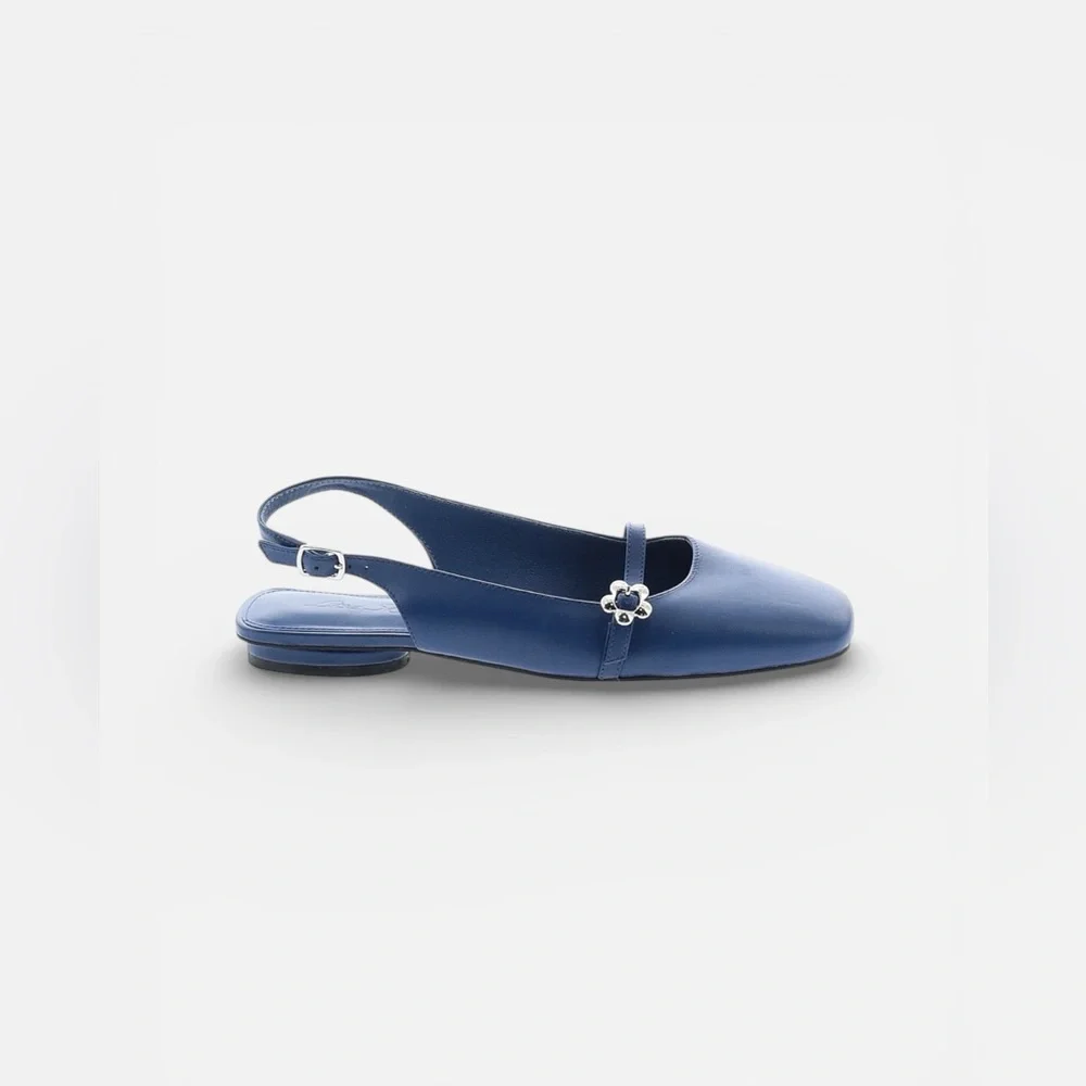 Lisa Says Gah Lisa Veronica Slingback Flats in Cobalt Size 10 - Picture 6 of 7
